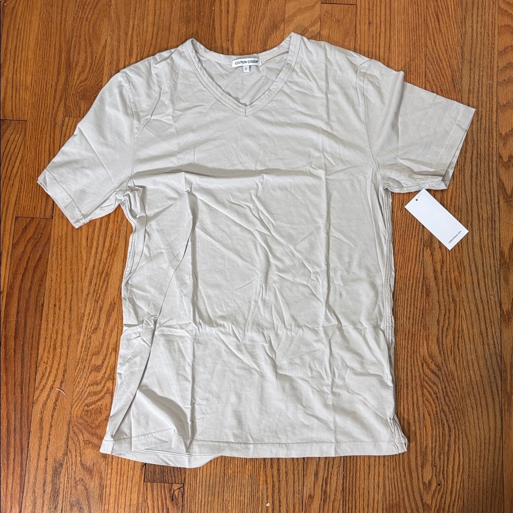 COTTON CITIZEN Classic‎ V-Neck Tee Vintage Grey Men's S NWT